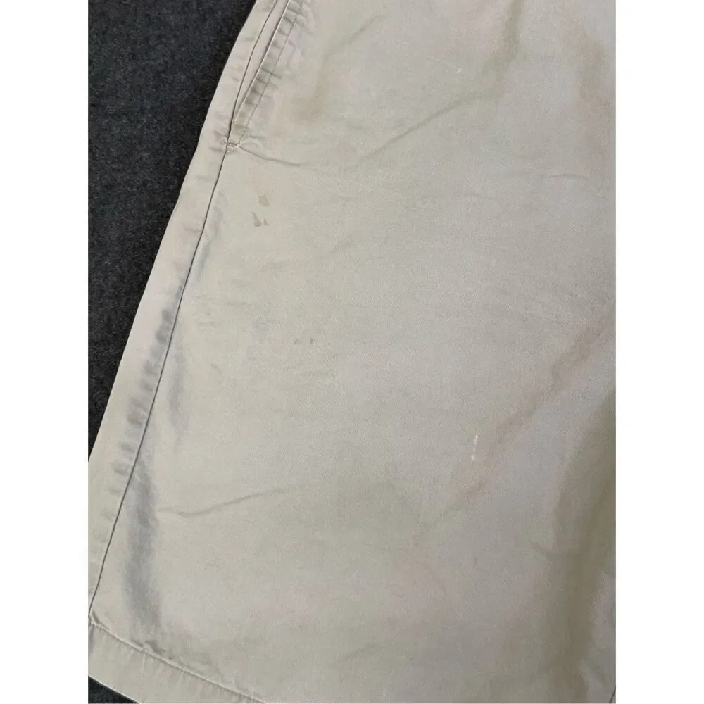 Disney Parks Mickey Mouse Flat Front Chino Shorts‎ Mens 32 Khaki Beige *read*